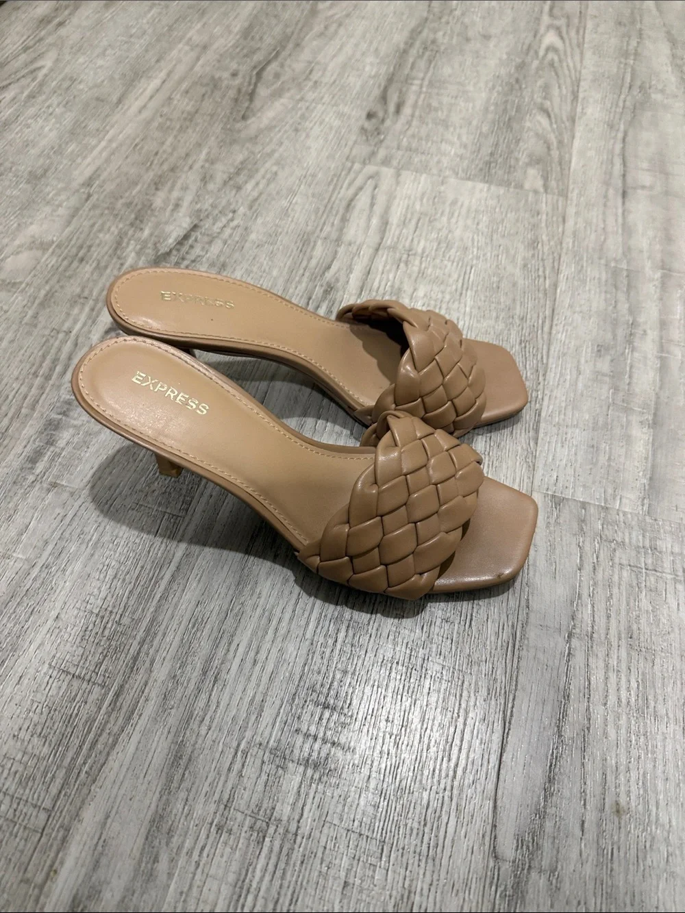 Express Braided Slide Mules in Brown - Picture 4 of 5
